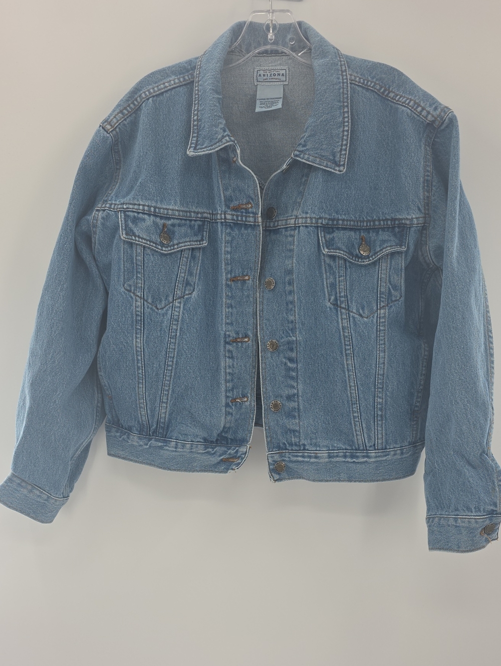 Arizona Jean Company Medium Blue Denim Jacket - Women's Classic Trucker